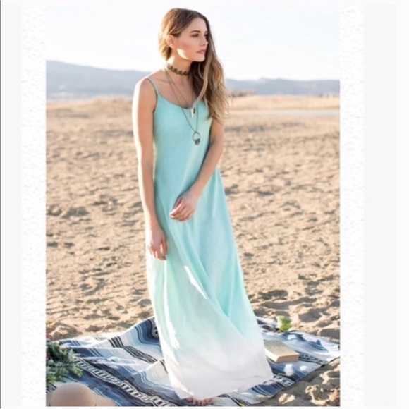 Joyfolie Mia Joy Celeste Dip Dye Maxi Dress NWT - Picture 1 of 10